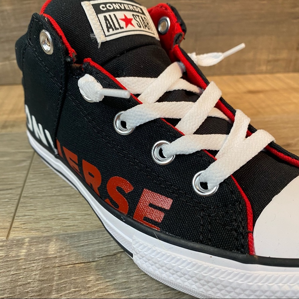 Converse Juniors CTAS Axel Mid Black Enamel Red - Picture 6 of 6